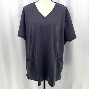 Careisma by‎ Sofia Vergara Scrub Top Women's Plus Size 4XL Gray CA601